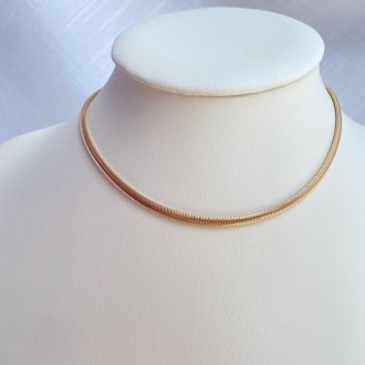 Detalhes do produto Choker Malha Grossa Fio Alemão Folheada a Ouro