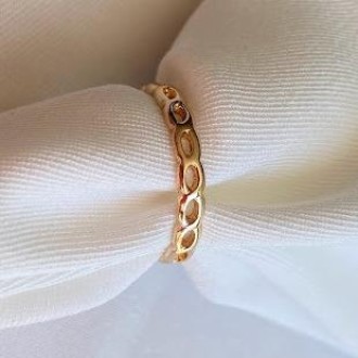 Detalhes do produto Anel Aliancinha Folheado a Ouro 18K