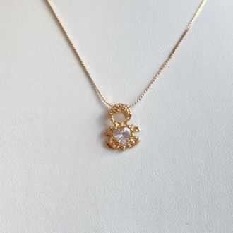 Detalhes do produto Gargantilha Menino Cravejada com Zircônia, Folheado a ouro 18K