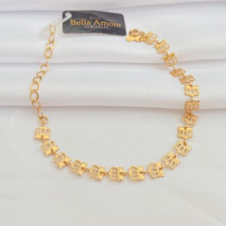 Detalhes do produto Pulseira Coroa Folheada a Ouro 18K