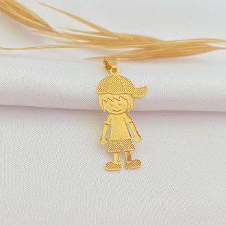 Detalhes do produto Pingente Menino com Boné 3cm, Folheado a Ouro 18K