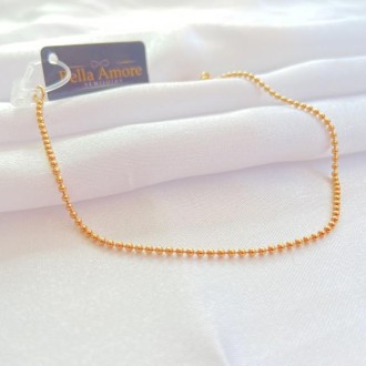 Detalhes do produto Pulseira Micro Bolinhas Folheada a Ouro 18K