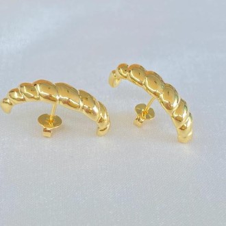 Detalhes do produto Brinco Ear Hook Caracol Folheado a Ouro 18K