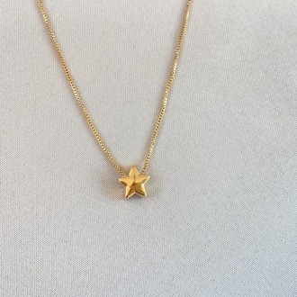 Detalhes do produto Gargantilha Estrela Folheado a Ouro 18K