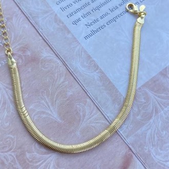 Detalhes do produto Pulseira banhada a ouro 18k, fio alemão