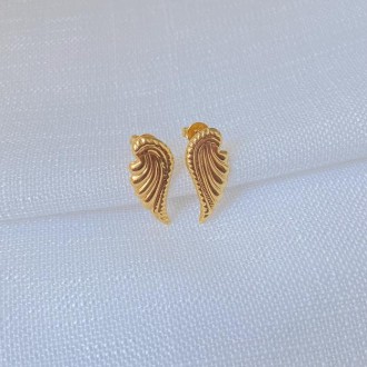 Detalhes do produto Brinco Asas banhado a ouro 18k