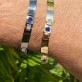 Pulseira Masculina Pedra Azul, Folheado a Ouro 18K - Foto 1