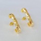 Brinco Ear Hook Amassado Folheado a Ouro 18K - Foto 1